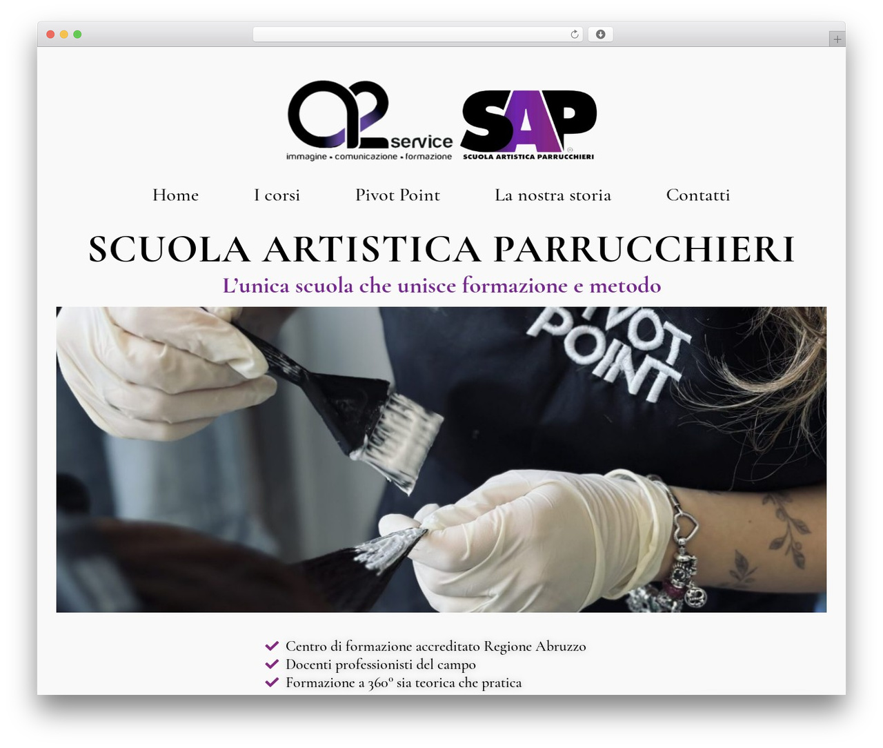 Caleo WordPress theme - scuolaartisticaparrucchieri.it
