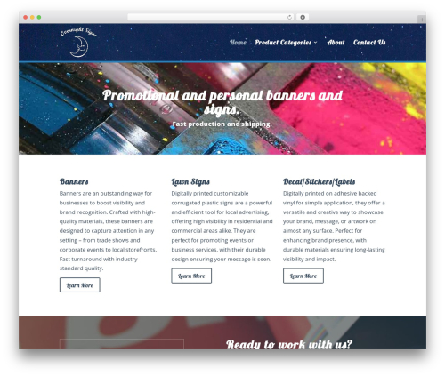 Divi theme WordPress - overnightsigns.net