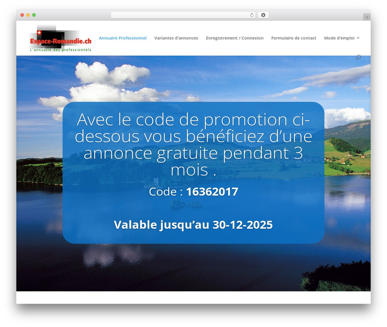 Divi theme WordPress - espace-romandie.ch