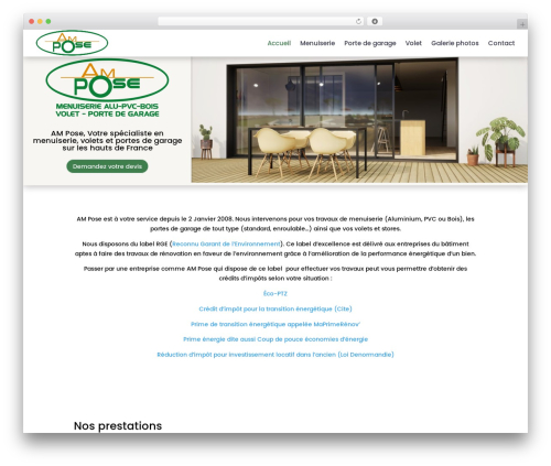 Divi theme WordPress - am-pose.fr