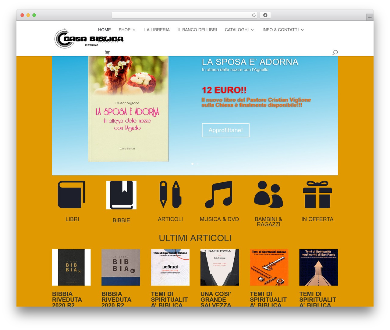 Divi WordPress theme - casabiblica.it