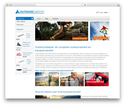 MegaShop theme WordPress - outdoordweper.nl