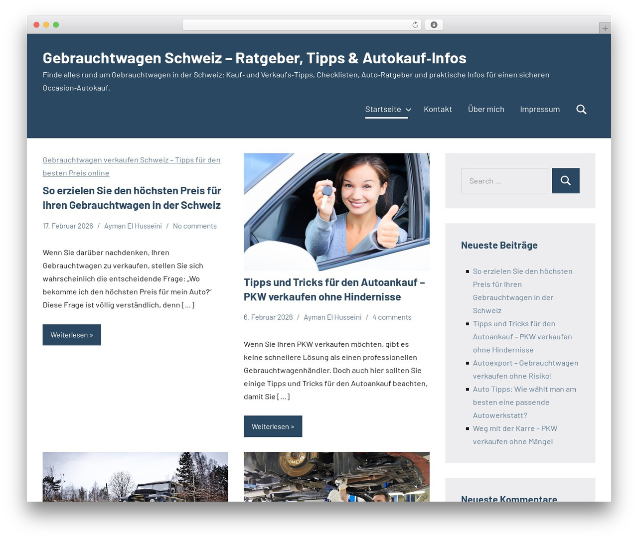 Occasio theme WordPress - gebrauchtwagen-schweiz.ch