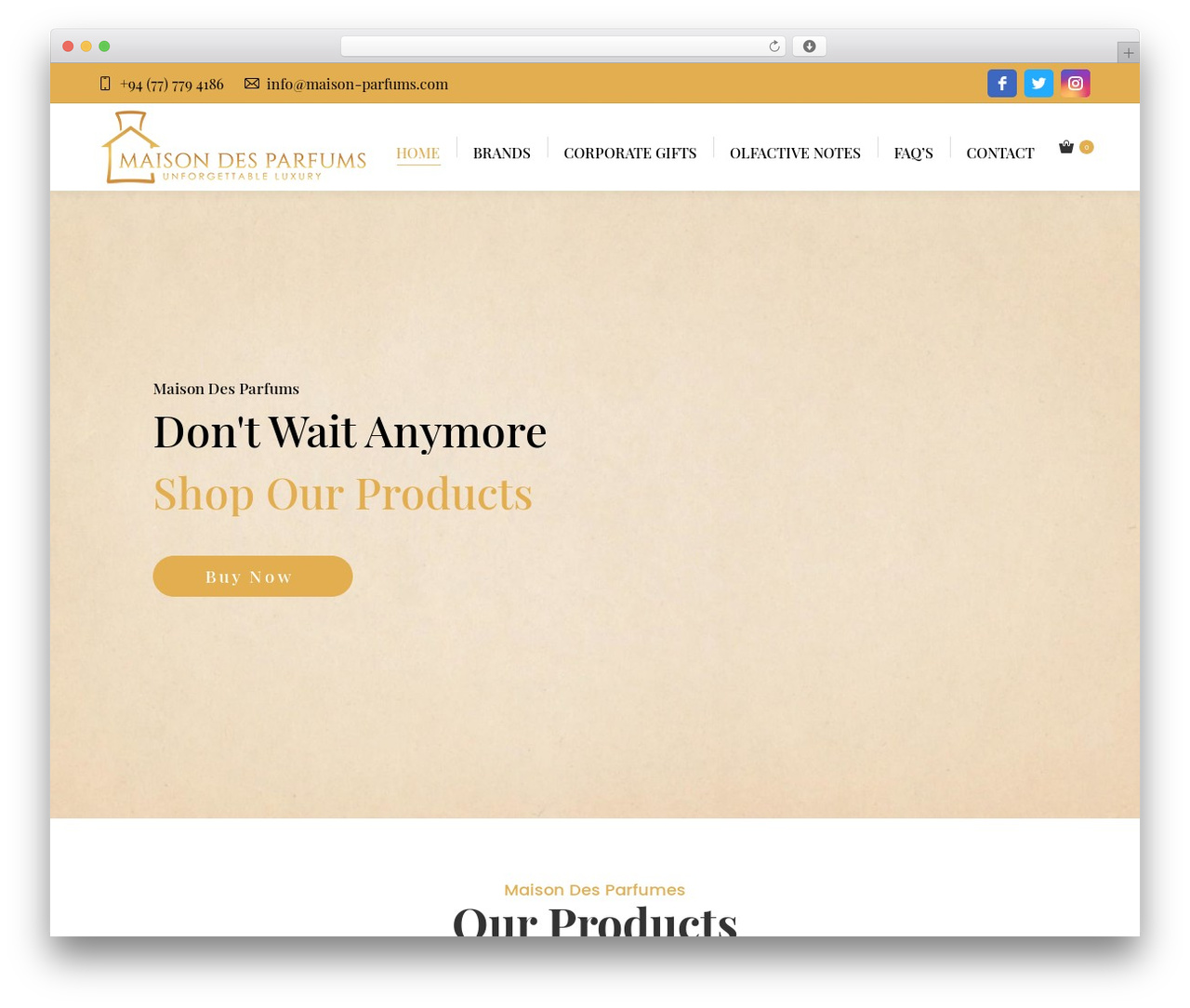 Theme WordPress Maison - maison-parfums.com Theme WordPress Maison - maison-parfums.com