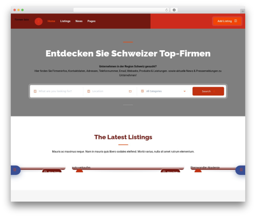Townhub add ons WordPress plugin - firmen-liste.ch