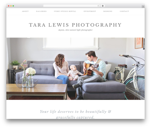 WordPress theme Ivy - taralewisphotography.com