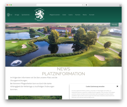 WP theme Bootstrap Canvas WP - golfpark-kurpfalz.de