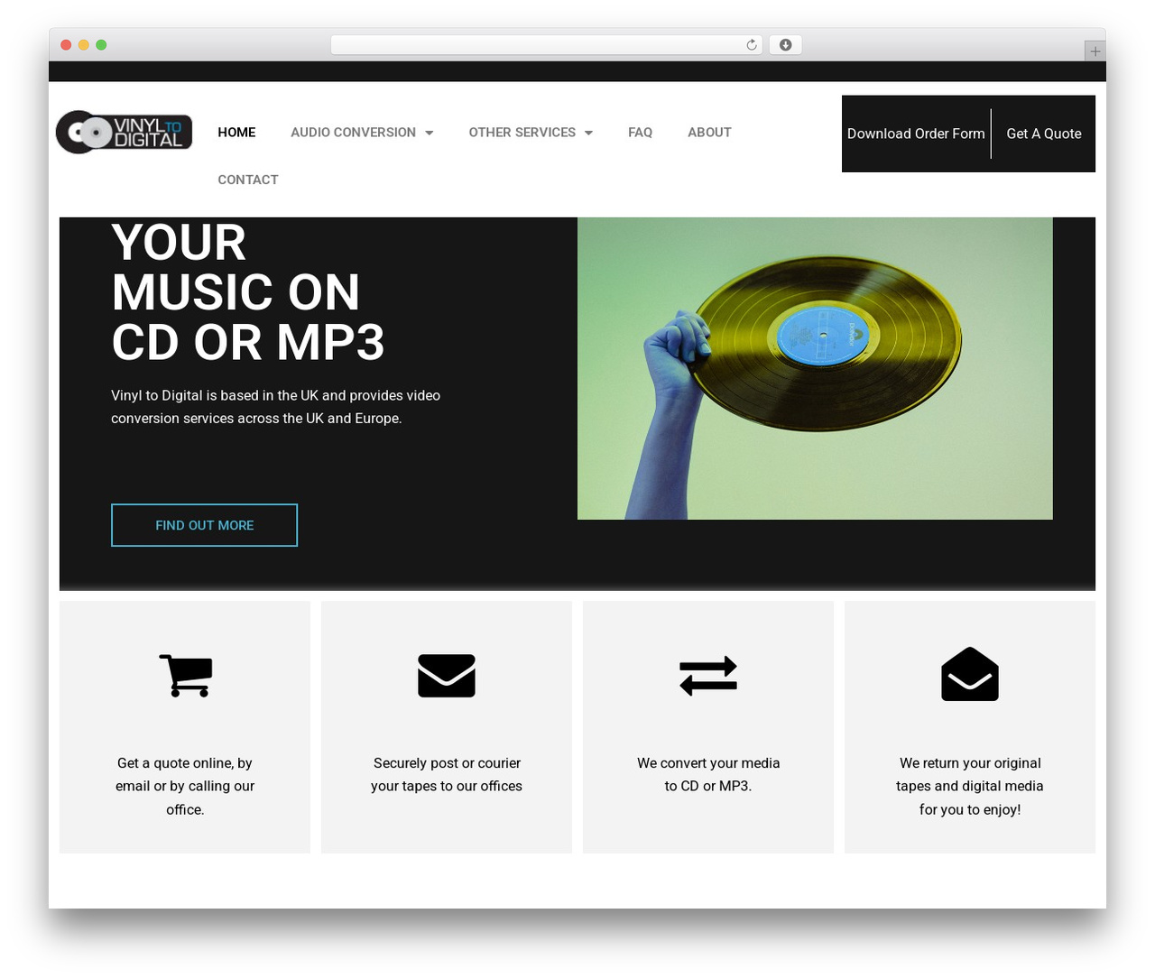 Elementor Hello Theme theme WordPress - vinyltodigital.co.uk