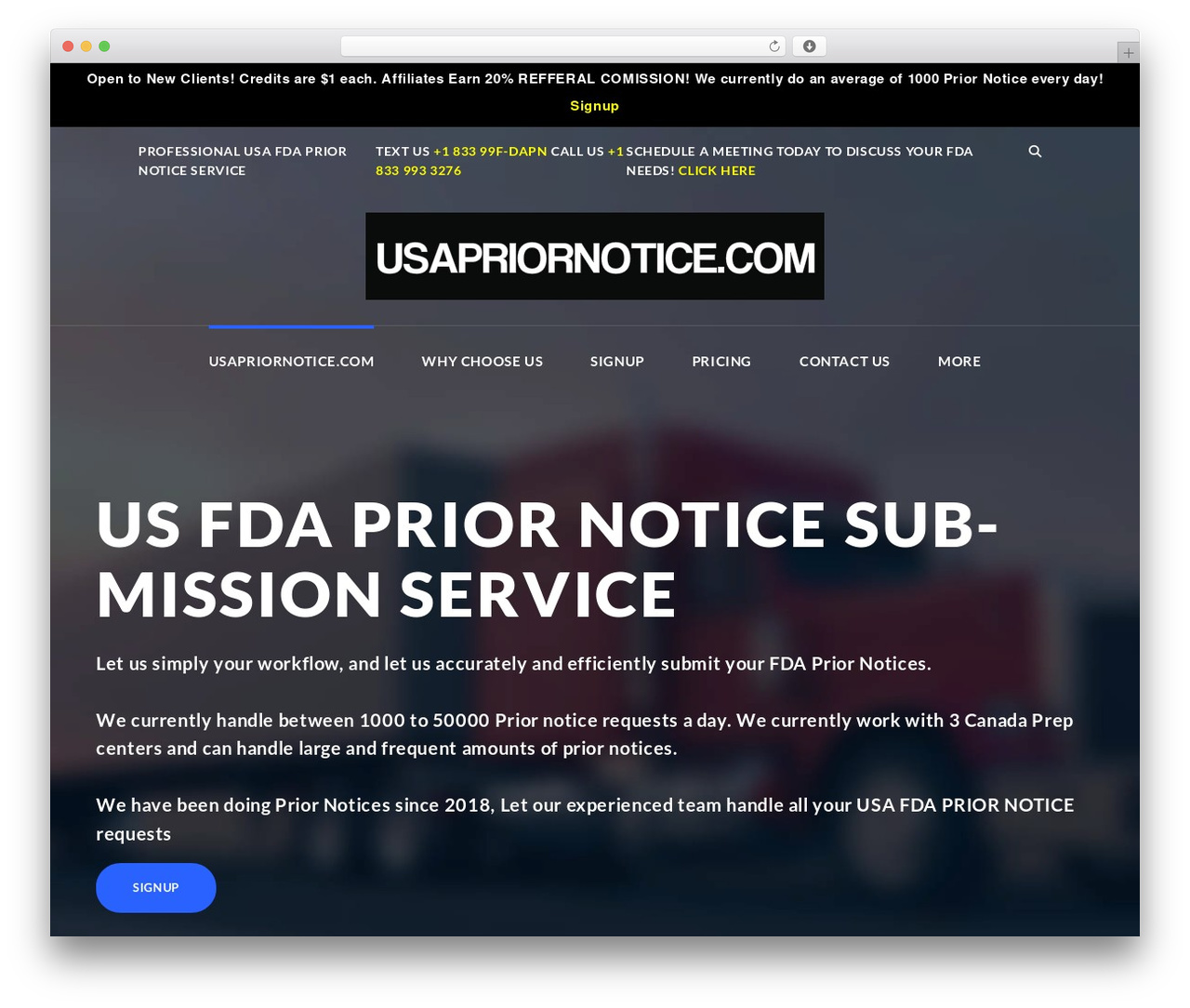 Transit WordPress theme - usapriornotice.com