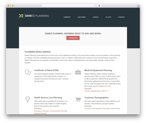 Wiretree WordPress theme - danesplanning.com