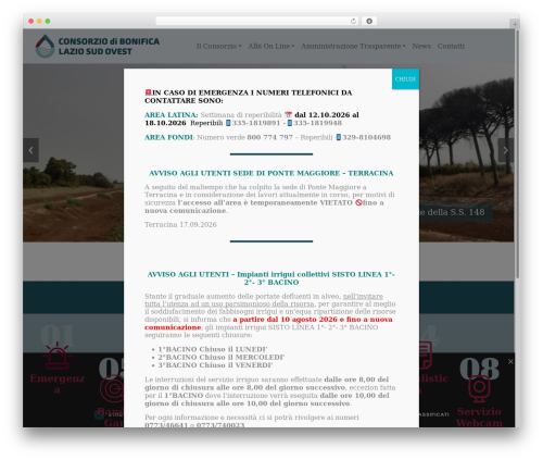 CBLSO WordPress theme - consorziobonificalaziosudovest.it