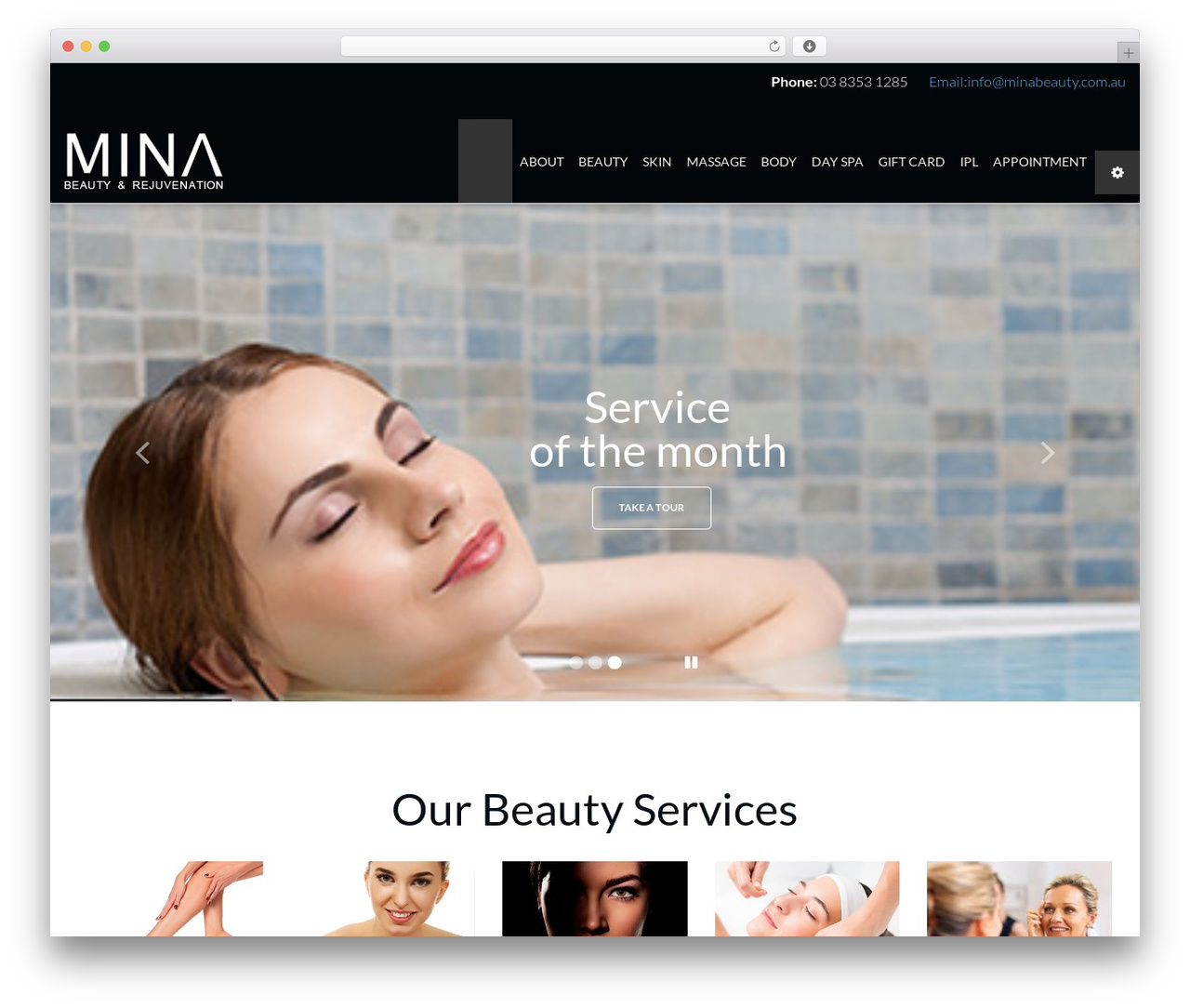 Cherry Framework theme WordPress - minabeauty.com.au