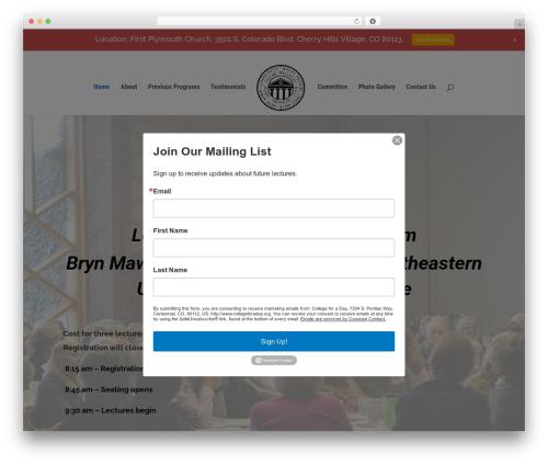 Divi WordPress theme - collegeforaday.org