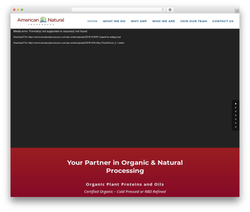 Divi WordPress website theme - americannaturalprocessors.com
