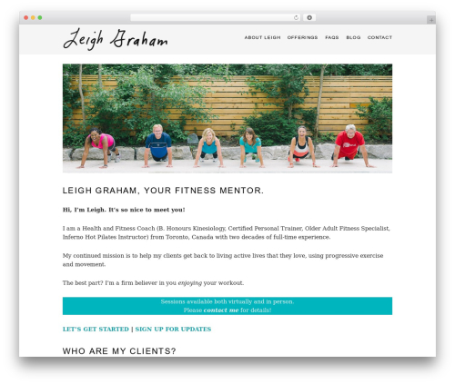 Engo WordPress theme - leighgraham.com