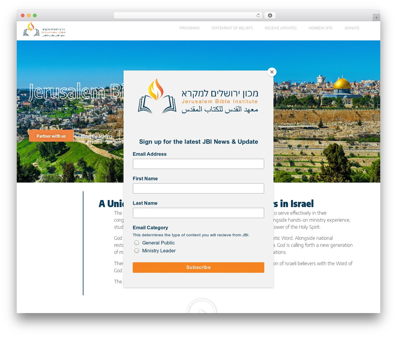 Hello Elementor WordPress theme - jbinstitute.org