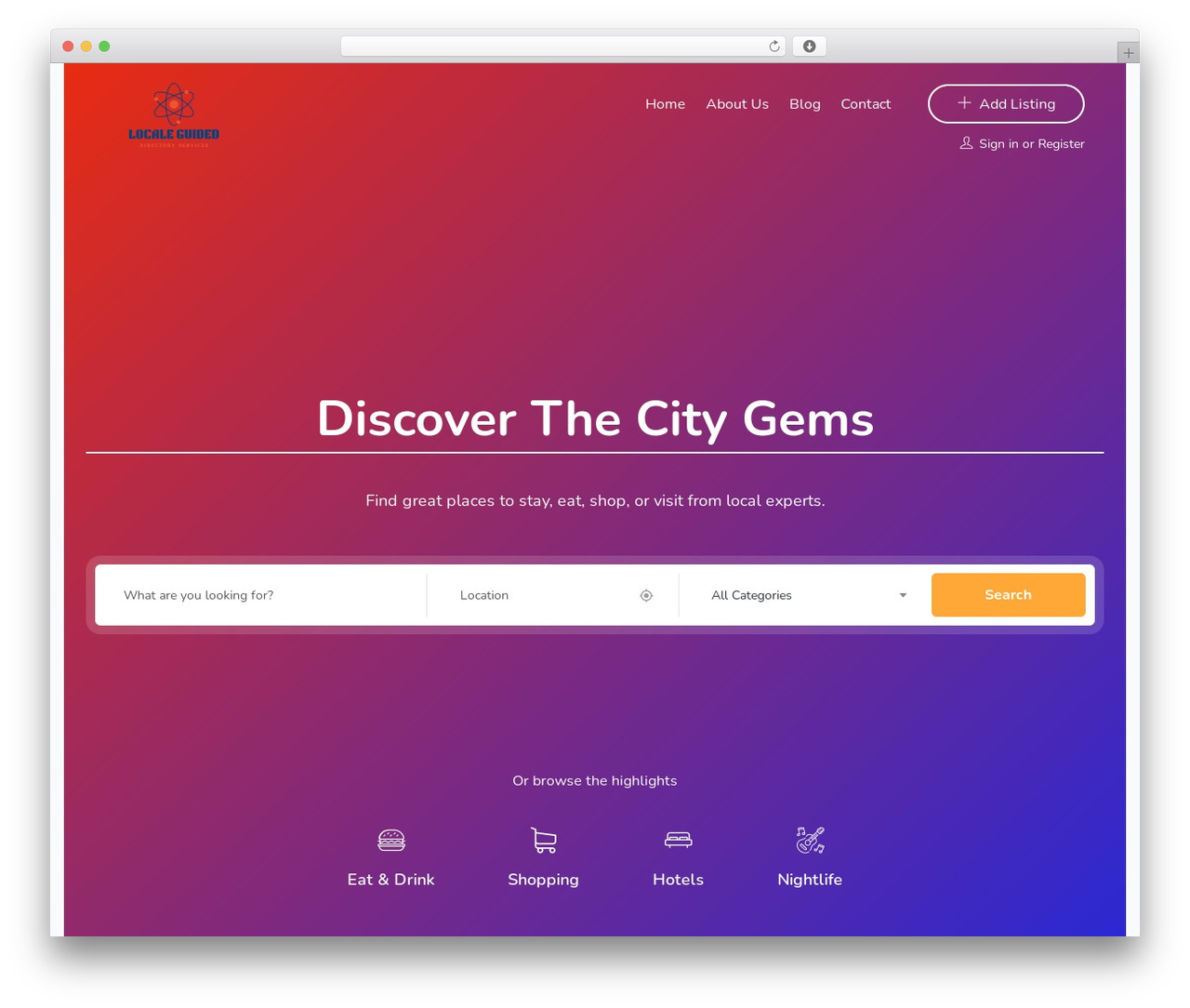 Theme WordPress Listdo - localeguided.com