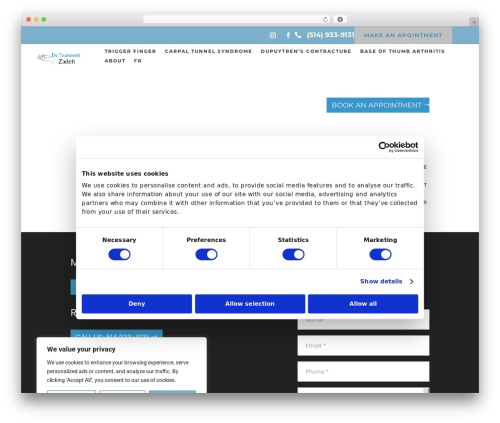Theme WordPress Divi - hand-surgerymontreal.com