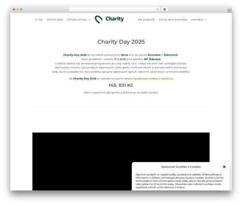 WordPress theme Divi - charityday.cz