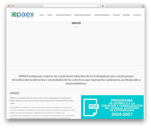 WordPress theme OPAEX - opaextremadura.com