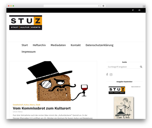 WordPress website theme MagPlus - stuz.de