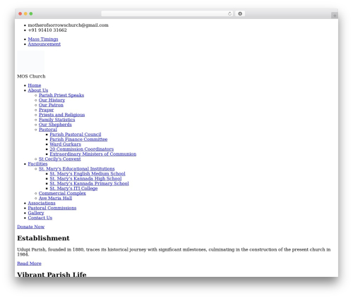 MOS WordPress theme - udupichurch.com