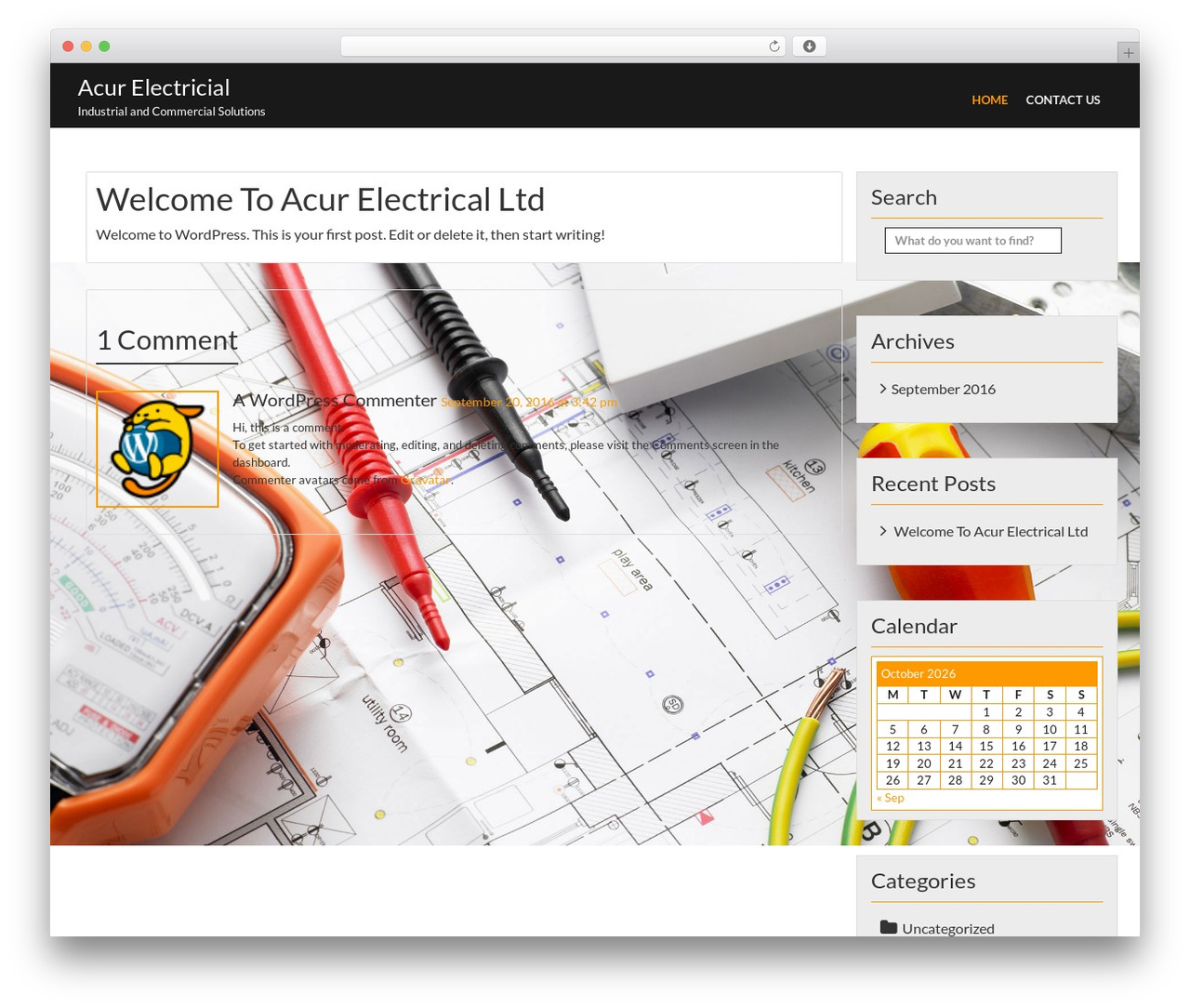 TF Construction WordPress theme - acurelectrical.com