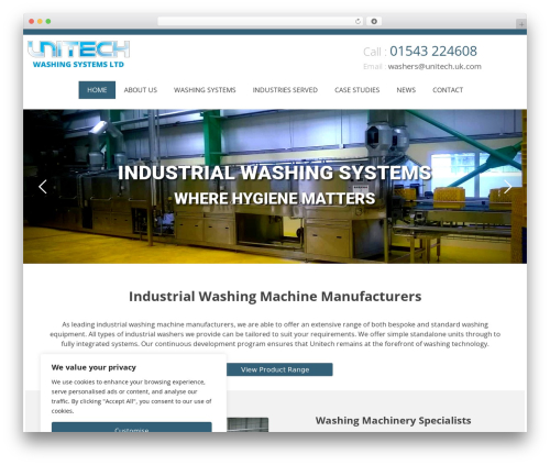 Theme WordPress Unitech - unitechwashers.com
