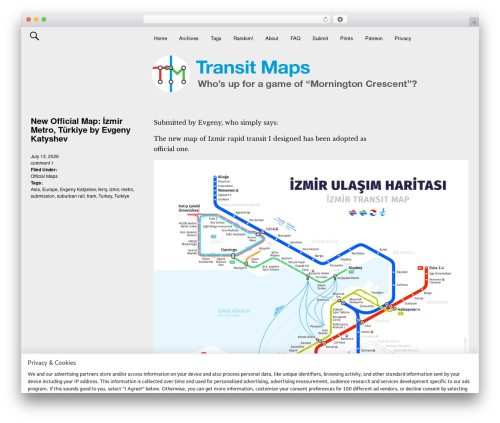 WordPress theme Cocoa - transitmap.net