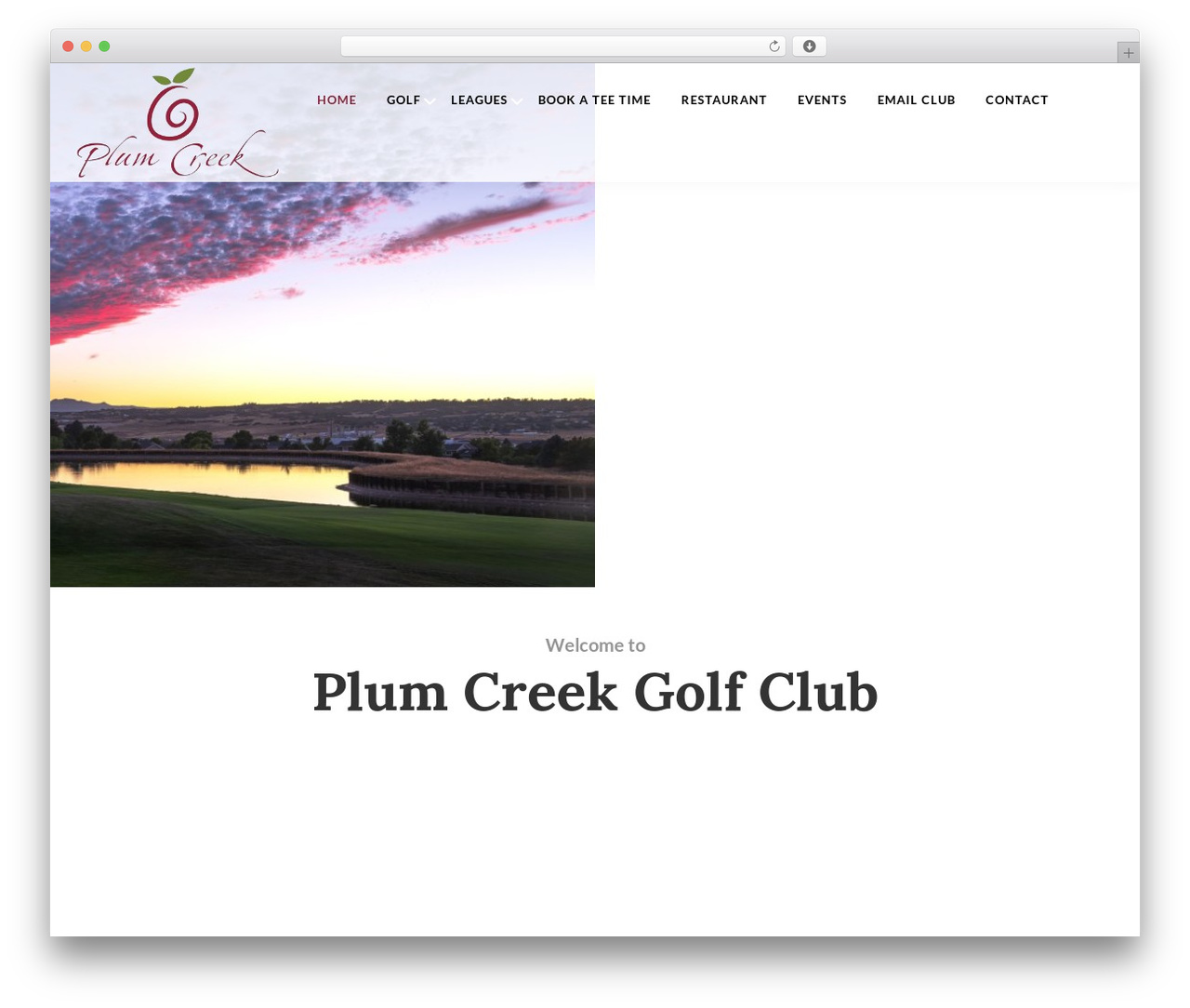 WordPress theme Genesis - golfplumcreek.com