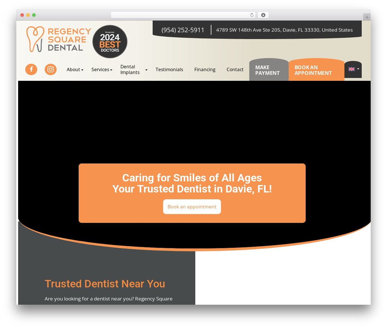 WordPress theme Regency - regencysquaredental.com