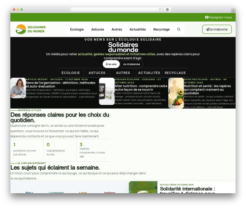 WordPress website theme GeneratePress - solidairesdumonde.org