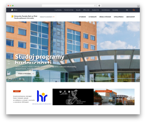 WP theme UTB Theme - fai.utb.cz