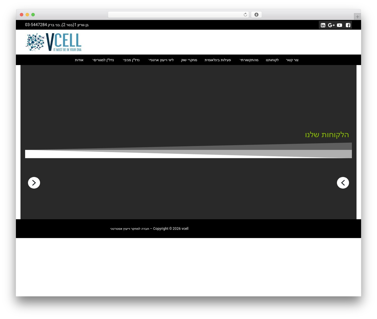 Customify WordPress theme - vcell.co.il Customify WordPress theme - vcell.co.il