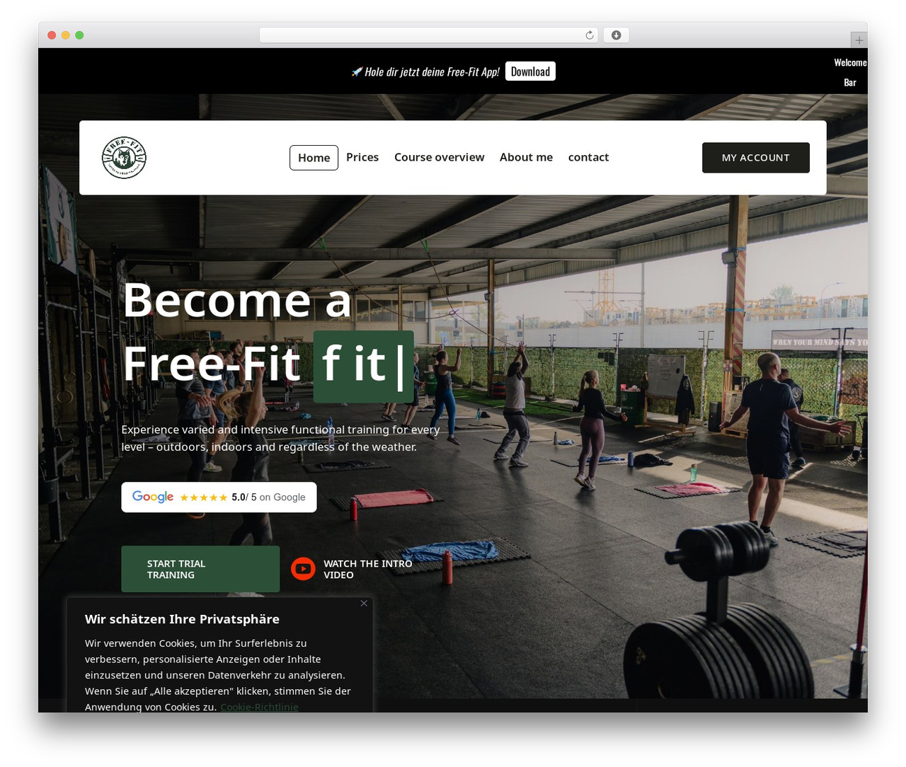 Divi WordPress theme - free-fit.ch