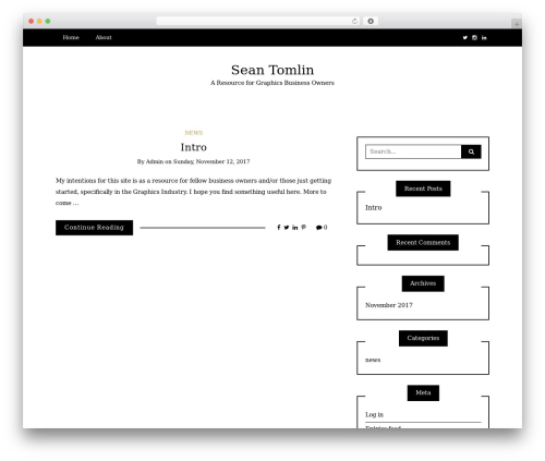 Writee best WordPress theme - seantomlin.com
