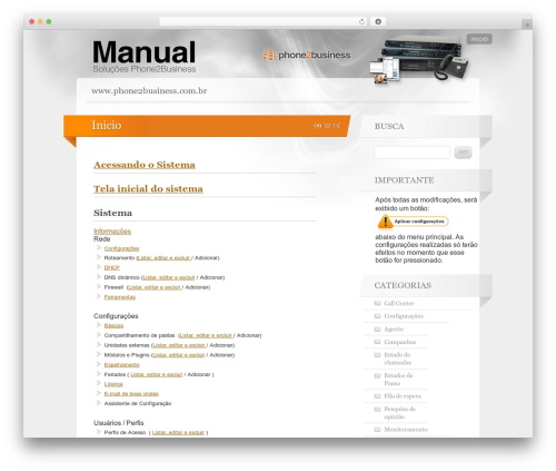 Spectrum WordPress theme - manual.phone2b.com.br