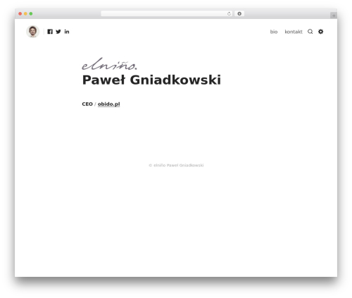 Tabor theme WordPress - elnino.pl