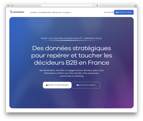 Theme WordPress Nomination - nomination.fr