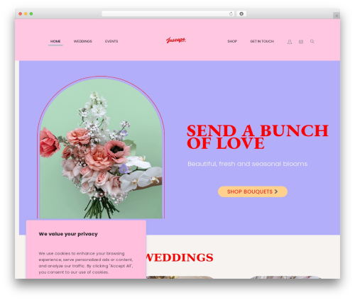 Camelia WordPress theme - inscapeflowers.co.uk