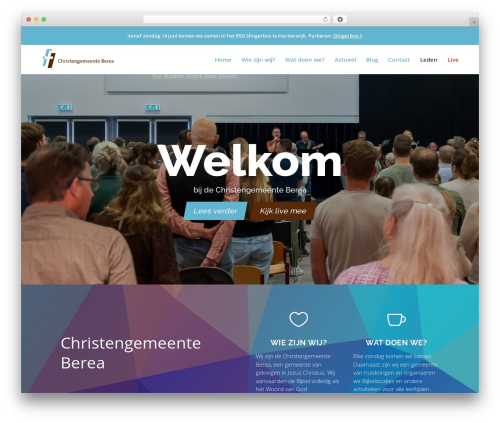 Divi premium WordPress theme - christengemeenteberea.nl
