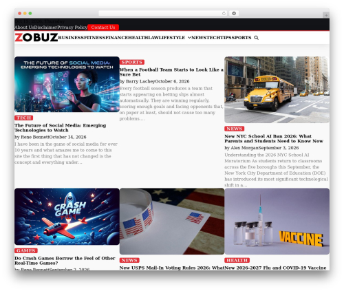 Great Blog top WordPress theme - zobuz.com