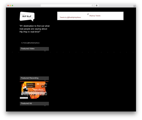 LiveTwit WordPress theme - realhiphopnews.com