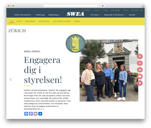 SWEA theme WordPress - zurich.swea.org