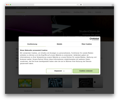 Wp menu cart pro WordPress plugin - studentstore.de