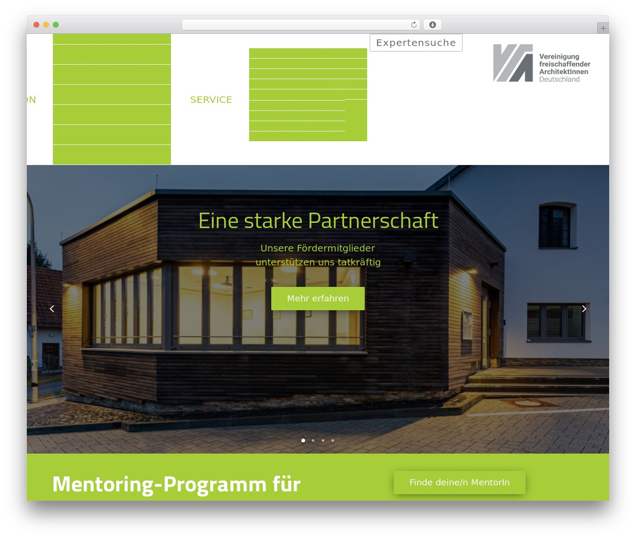 Uncode WordPress page theme - vfa-architekten.de