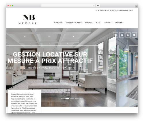 Page builder WordPress plugin - neobail.immo