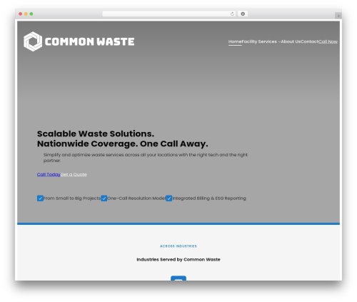 Common Waste theme WordPress - commonwaste.com