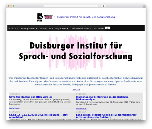 DISS Theme WordPress theme - diss-duisburg.de