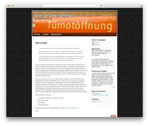 Mandigo WordPress theme - oneononegerman.com